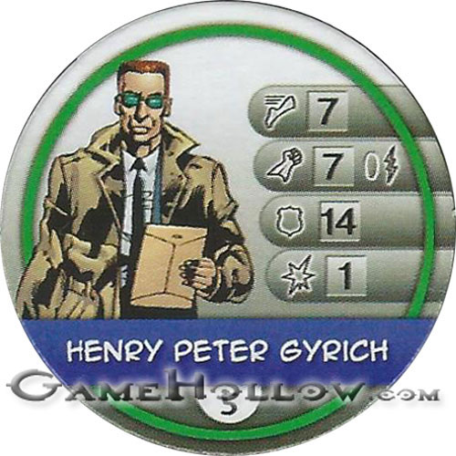 Heroclix Maps, Tokens, Objects, Online Codes Token Bystander Henry Peter Gyrich (Infinity Challenge)