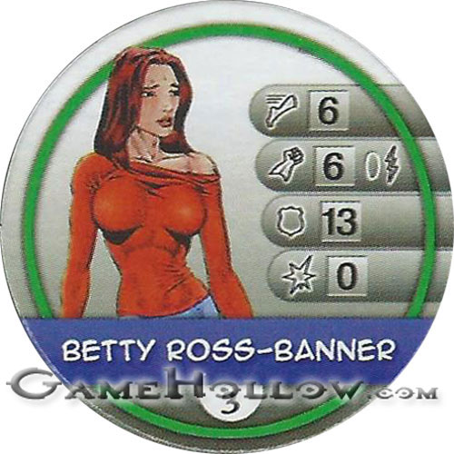 Heroclix Maps, Tokens, Objects, Online Codes Token Bystander Betty Ross-Banner (Infinity Challenge)
