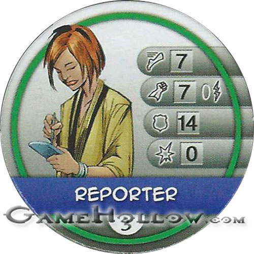 Heroclix Maps, Tokens, Objects, Online Codes Token Bystander Reporter (Infinity Challenge)