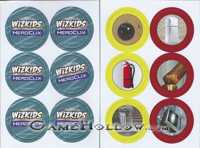 Tokens Objects - Bowling Ball Refrigerator Extinguisher Trashcan TV NEW (6 tokens)