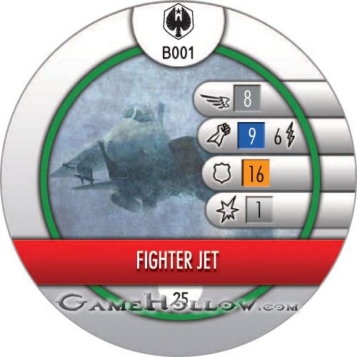 Heroclix Pacific Rim B001 Fighter Jet bystander token