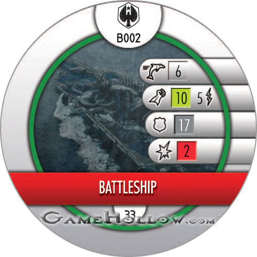 Heroclix Pacific Rim B002 Battleship bystander token