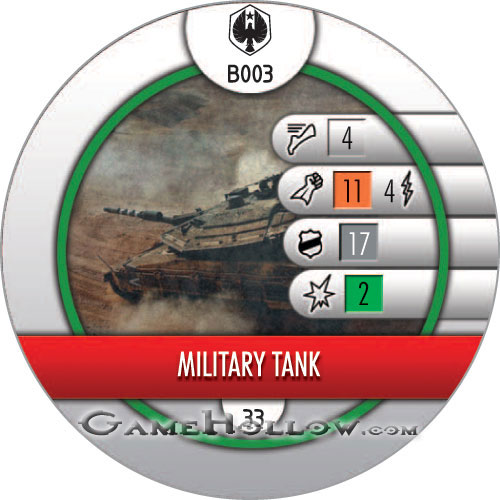 Heroclix Pacific Rim B003 Military Tank bystander token