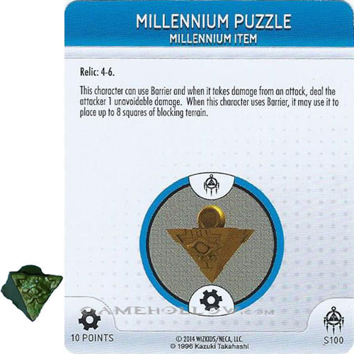 Heroclix Yu-Gi-Oh Yu-Gi-Oh Battle of Millennium S100 Millennium Puzzle Relic LE