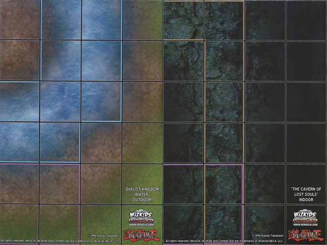 Heroclix Yu-Gi-Oh Yu-Gi-Oh Series 1 Map Duelist Kingdom Water / Cavern of Lost Souls (Yu-Gi-Oh OP Kit)