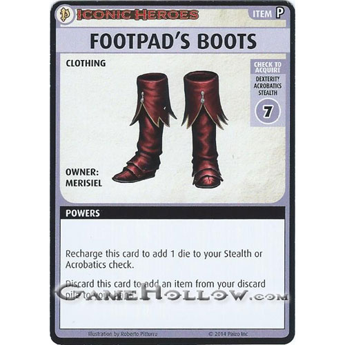 Pathfinder Miniatures Iconic Heroes Set 2 ACG Card Footpad's Boots (Merisiel)