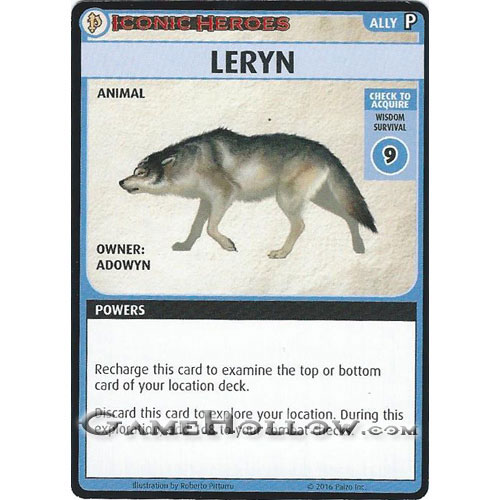Pathfinder Miniatures Iconic Heroes Set 5 AGC Card Leryn (Adowyn Wolf)