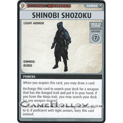 Pathfinder Miniatures Iconic Heroes Set 6 AGC Card Shinobi Shozoku (Reiko)