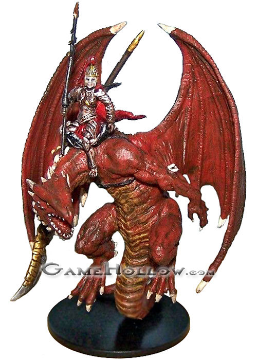 Pathfinder Miniatures Reign of Winter 43 Red Dragonkin Rider (Large Dragon)