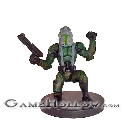 Star Wars Miniatures Champions of the Force 23 Clone Commander Gree