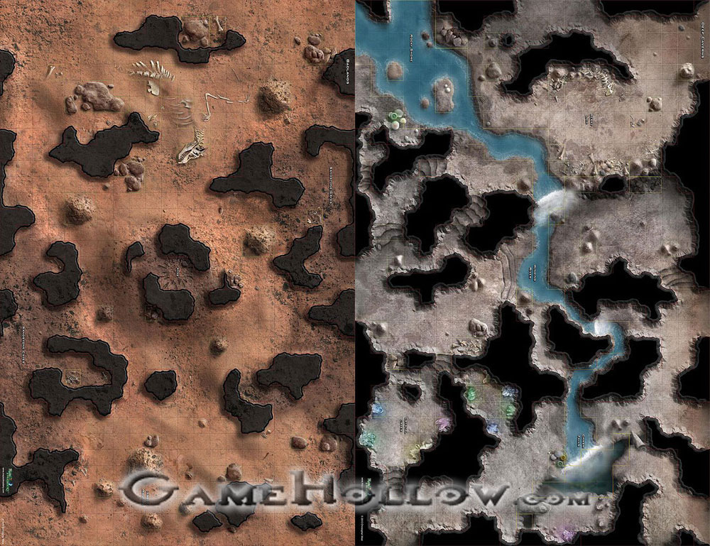 Star Wars Miniatures Maps, Tiles & Missions Map Badlands / Deep Caverns