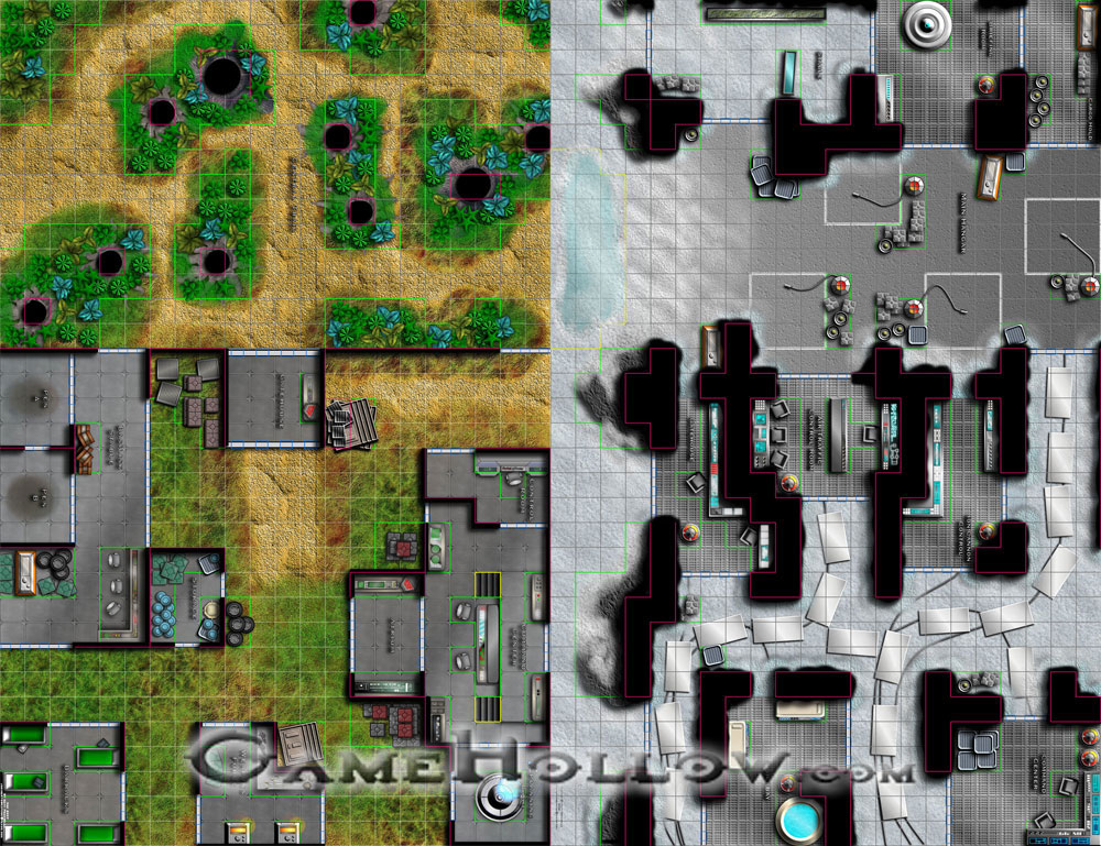 Star Wars Miniatures Maps, Tiles & Missions Map Echo Base / Dxun Mandalorian Camp