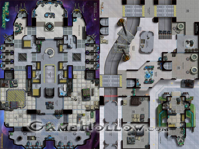 Star Wars Miniatures Maps, Tiles & Missions Map Exodus Class Heavy Courier / Offworld Shipping Center