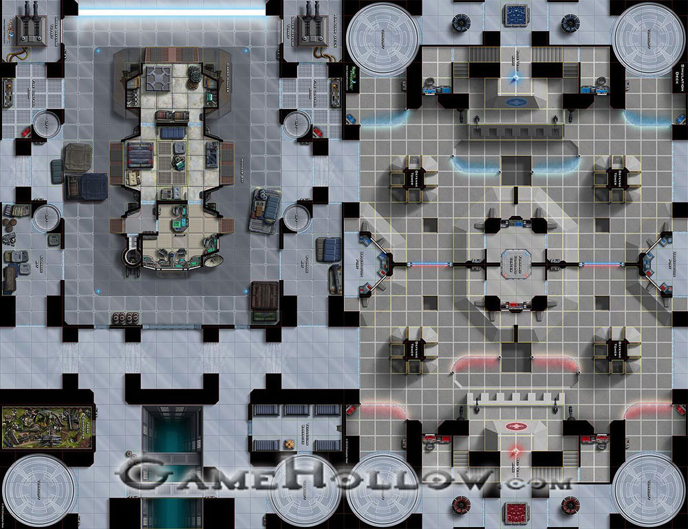 Star Wars Miniatures Maps, Tiles & Missions Map Simulation Deck / Hangar Deck
