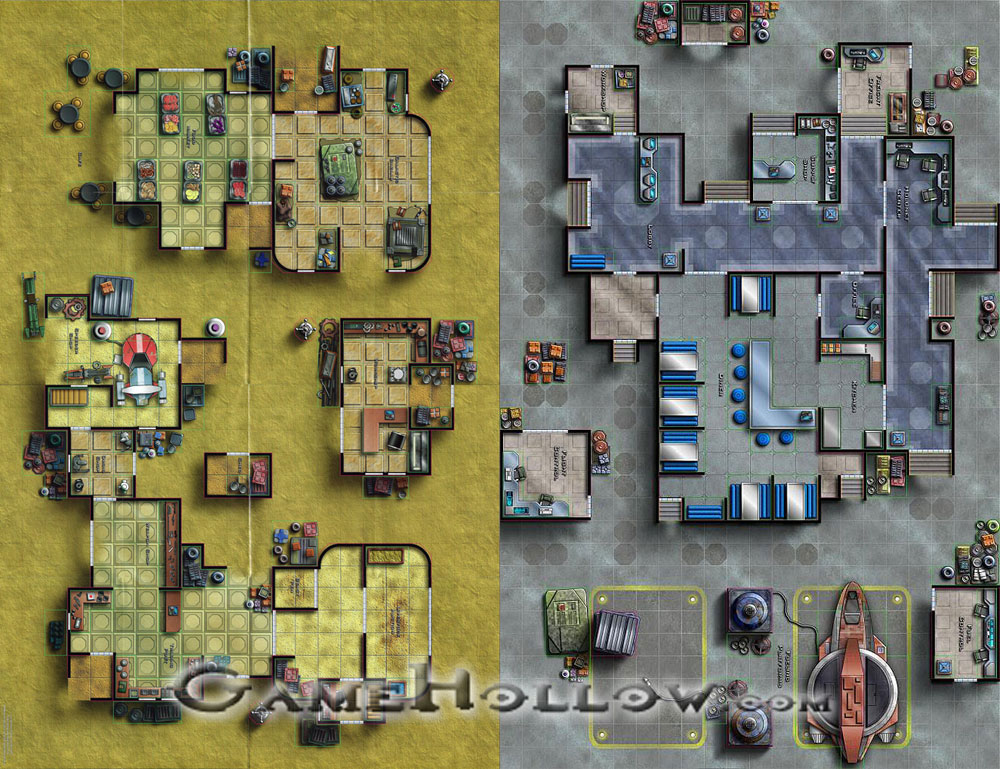 Star Wars Miniatures Maps, Tiles & Missions Map Mos Eisley Marketplace / Outer Rim Refueling Station