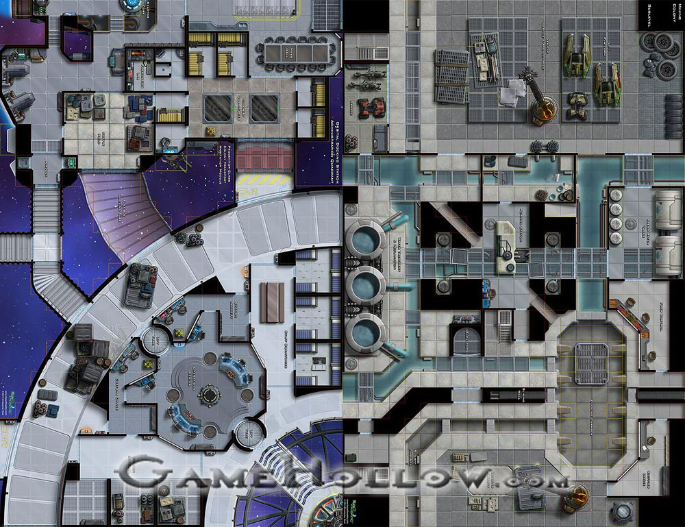Star Wars Miniatures Maps, Tiles & Missions Map Orbital Docking Station Administration Quadrant / Mining Colony Sublevel