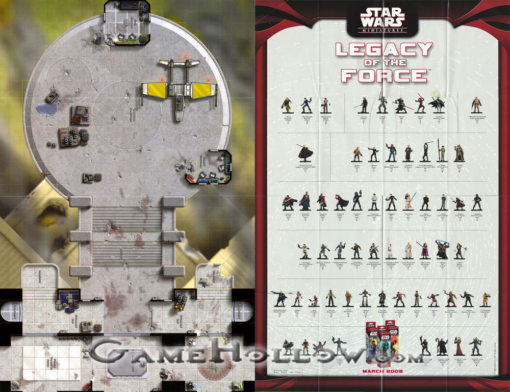 Star Wars Miniatures Maps, Tiles & Missions Map Ossus Jedi Temple / Legacy of Force Set Poster