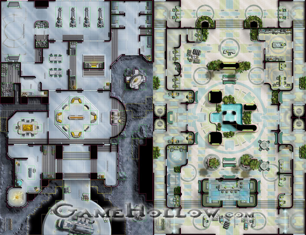 Star Wars Miniatures Maps, Tiles & Missions Map Remote Listening Post Rishi / Commercial Spaceport Thyferra