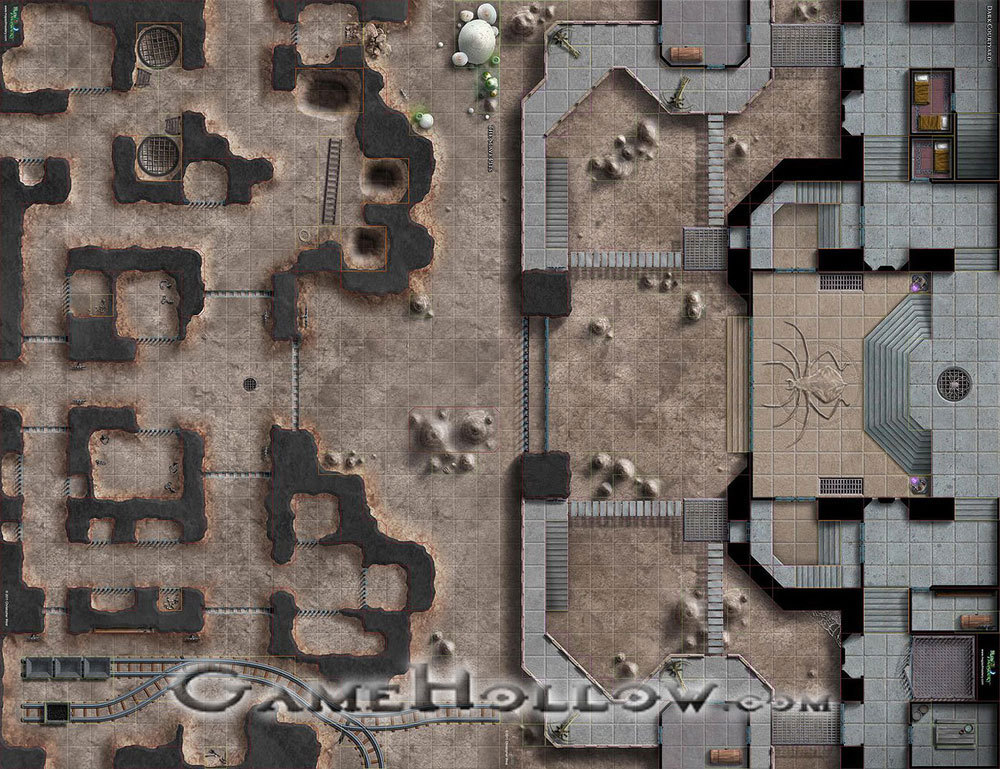 Star Wars Miniatures Maps, Tiles & Missions Map Dark Courtyard / Slave Pits