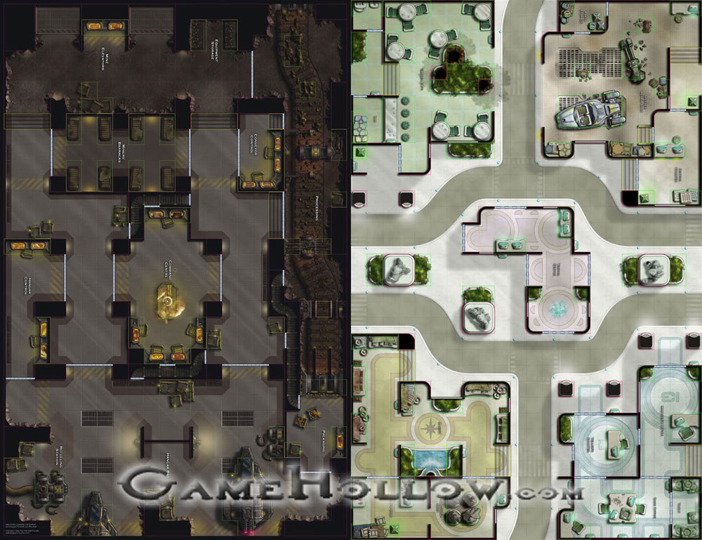 Star Wars Miniatures Maps, Tiles & Missions Map Spice Mines of Kessel / Peaceful City Alderaan