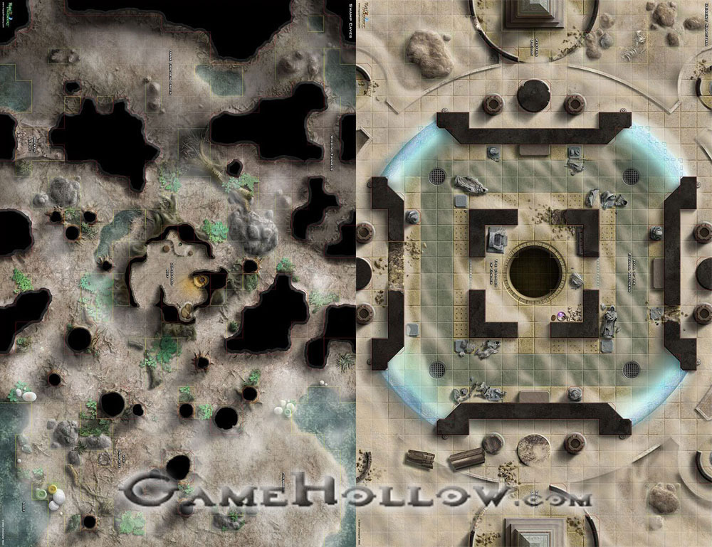 Star Wars Miniatures Maps, Tiles & Missions Map Desert Sanctum / Swamp Caves