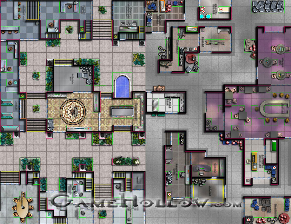 Star Wars Miniatures Maps, Tiles & Missions Map Theed Palace / Taris City Lower Level