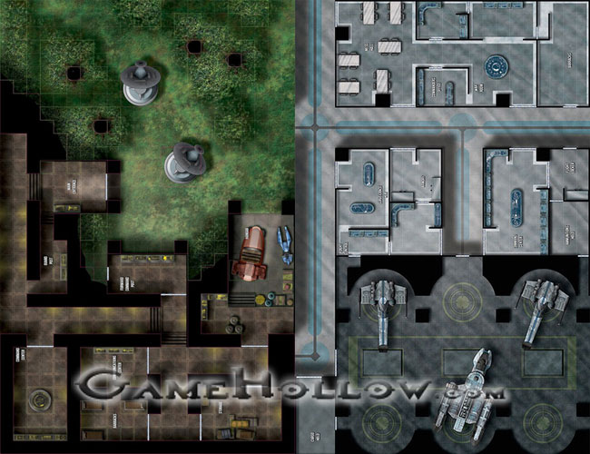 Star Wars Miniatures Maps, Tiles & Missions Map Wilderness Bunker / Blue Squadron Base