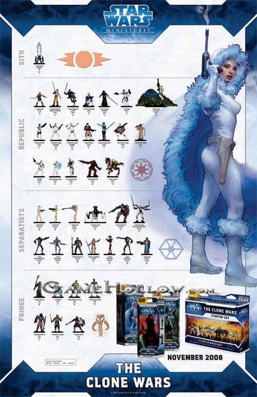 Star Wars Miniatures Maps, Tiles & Missions Poster Clone Wars