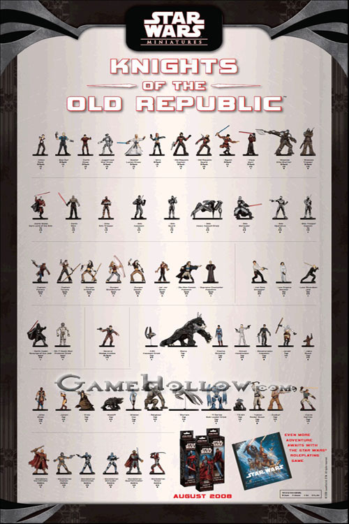 Star Wars Miniatures Maps, Tiles & Missions Poster Knights of the Old Republic Promo
