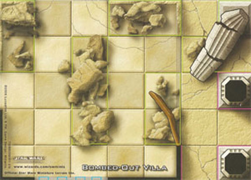 Star Wars Miniatures Maps, Tiles & Missions Tile Map Bombed-Out Villa Promo