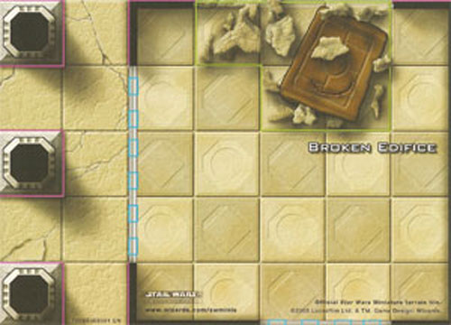 Star Wars Miniatures Maps, Tiles & Missions Tile Map Broken Edifice Promo
