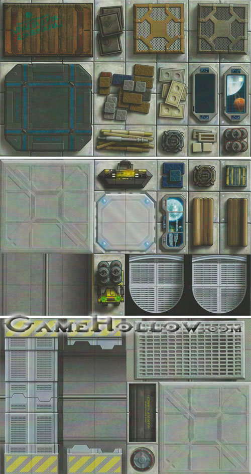 Star Wars Miniatures Maps, Tiles & Missions Tile Promo Cargo Objects 3 Uncut Sheets 3 Tile Sheets can be separated into multiple Terraine Objects