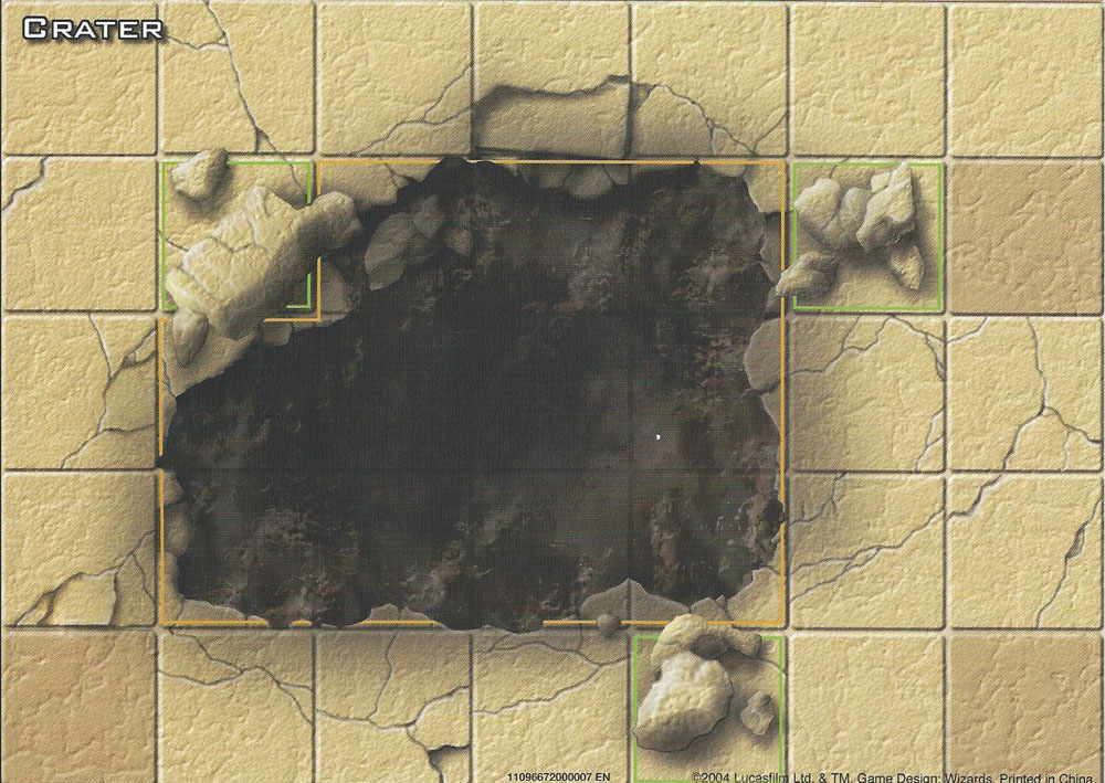 Star Wars Miniatures Maps, Tiles & Missions Tile Map Crater (Clone Strike)