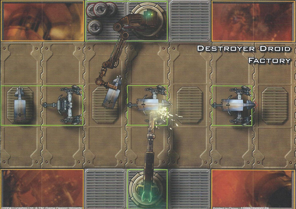 Star Wars Miniatures Maps, Tiles & Missions Tile Map Destroyer Droid Factory (Clone Strike)