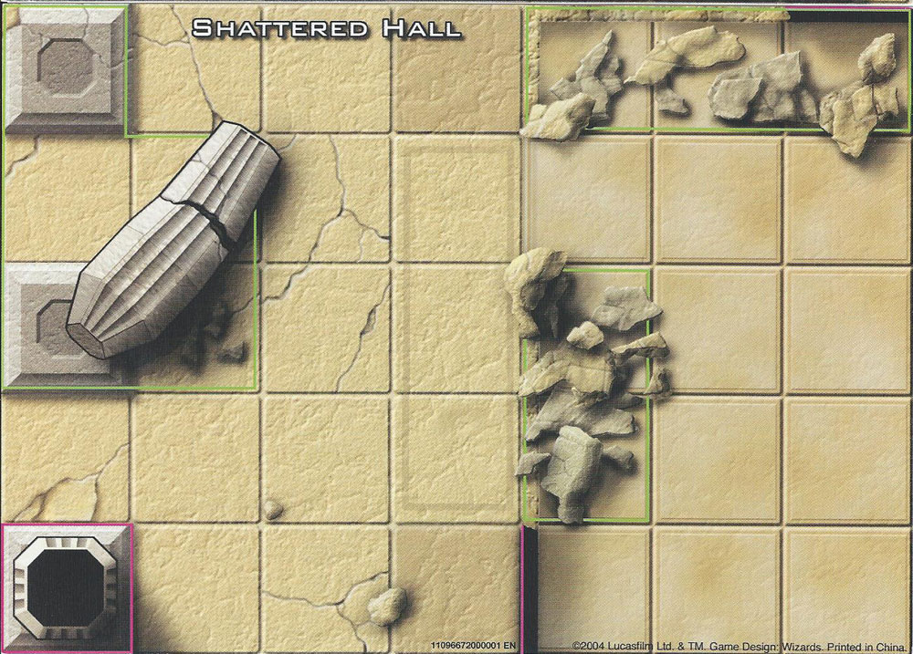 Star Wars Miniatures Maps, Tiles & Missions Tile Map Shattered Hall (Clone Strike)