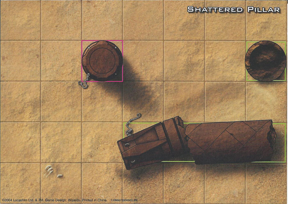 Star Wars Miniatures Maps, Tiles & Missions Tile Map Shattered Pillar (Clone Strike)