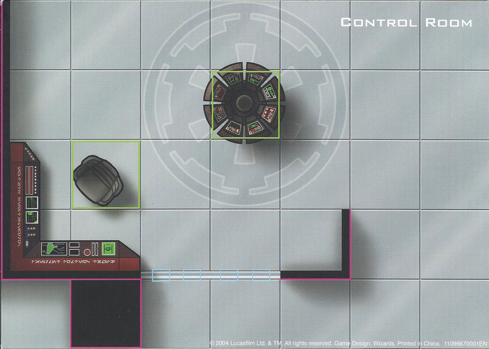 Star Wars Miniatures Maps, Tiles & Missions Tile Map Control Room (Rebel Storm)