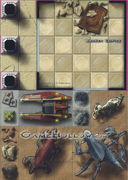 Star Wars Miniatures Maps, Tiles & Missions Tile Map Ultimate Missions Clone Strike (uncut) Broken Edifice
