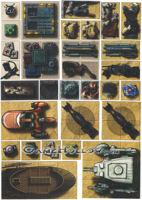Star Wars Miniatures Maps, Tiles & Missions Tile Map Ultimate Missions Rebel Storm (separated)