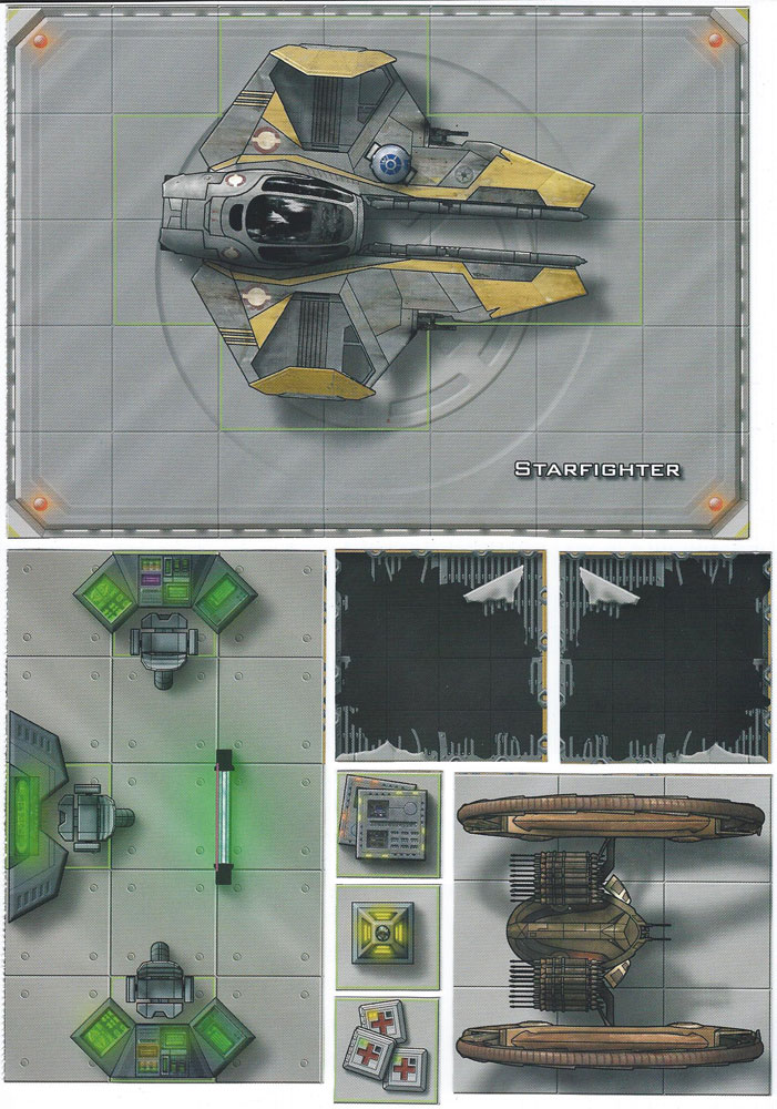 Star Wars Miniatures Maps, Tiles & Missions Tile Map Ultimate Missions Revenge of the Sith (separated)