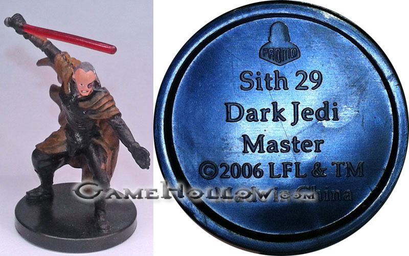Star Wars Miniatures Promo Figures  Dark Jedi Master Promo, (Champions Force 08)