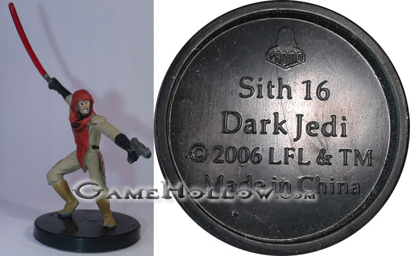 Star Wars Miniatures Promo Figures  Dark Jedi Promo, (Champions Force 07)