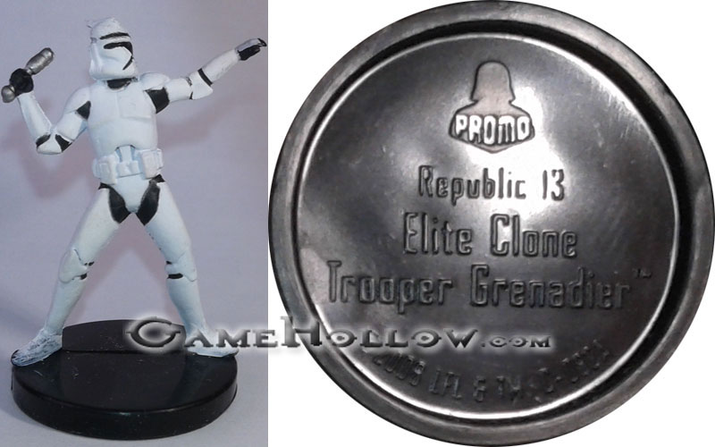 Star Wars Miniatures Promo Figures  Elite Clone Trooper Grenadier Promo, (Clone Wars 11)