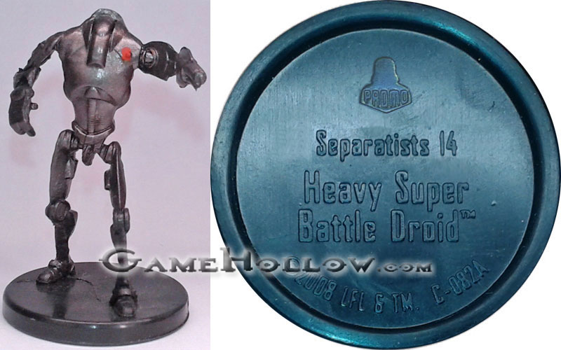 Star Wars Miniatures Promo Figures  Heavy Super Battle Droid Promo, (Clone Wars 27)