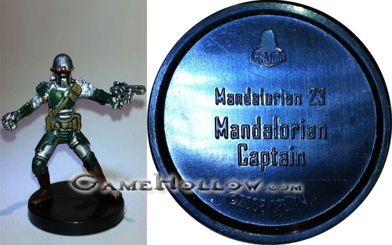 Star Wars Miniatures Promo Figures  Mandalorian Captain Promo, (Knights Old Republic 56)