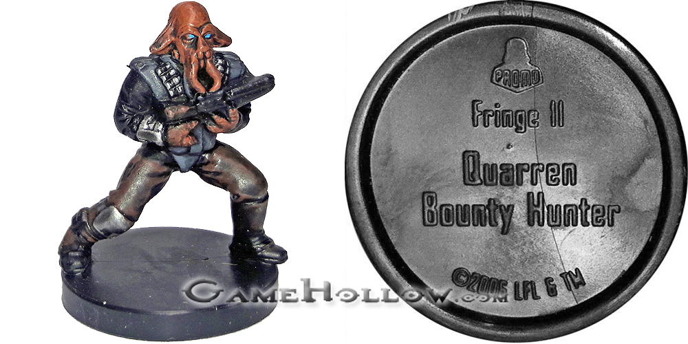 Star Wars Miniatures Bounty Hunters  Quarren Bounty Hunter Promo Repaint Dark, (Bounty Hunters 45)