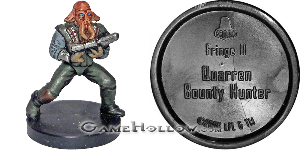 Star Wars Miniatures Promo Figures  Quarren Bounty Hunter Promo Non-Repaint, (Bounty Hunters 45)