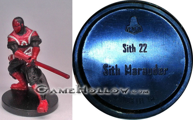 Star Wars Miniatures Promo Figures  Sith Marauder Promo, (Knights Old Republic 19)