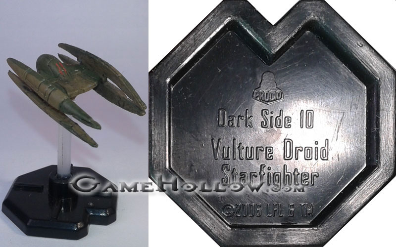 Star Wars Miniatures Starship Battles  Vulture Droid Starfighter Promo, (Starship Battles 59)